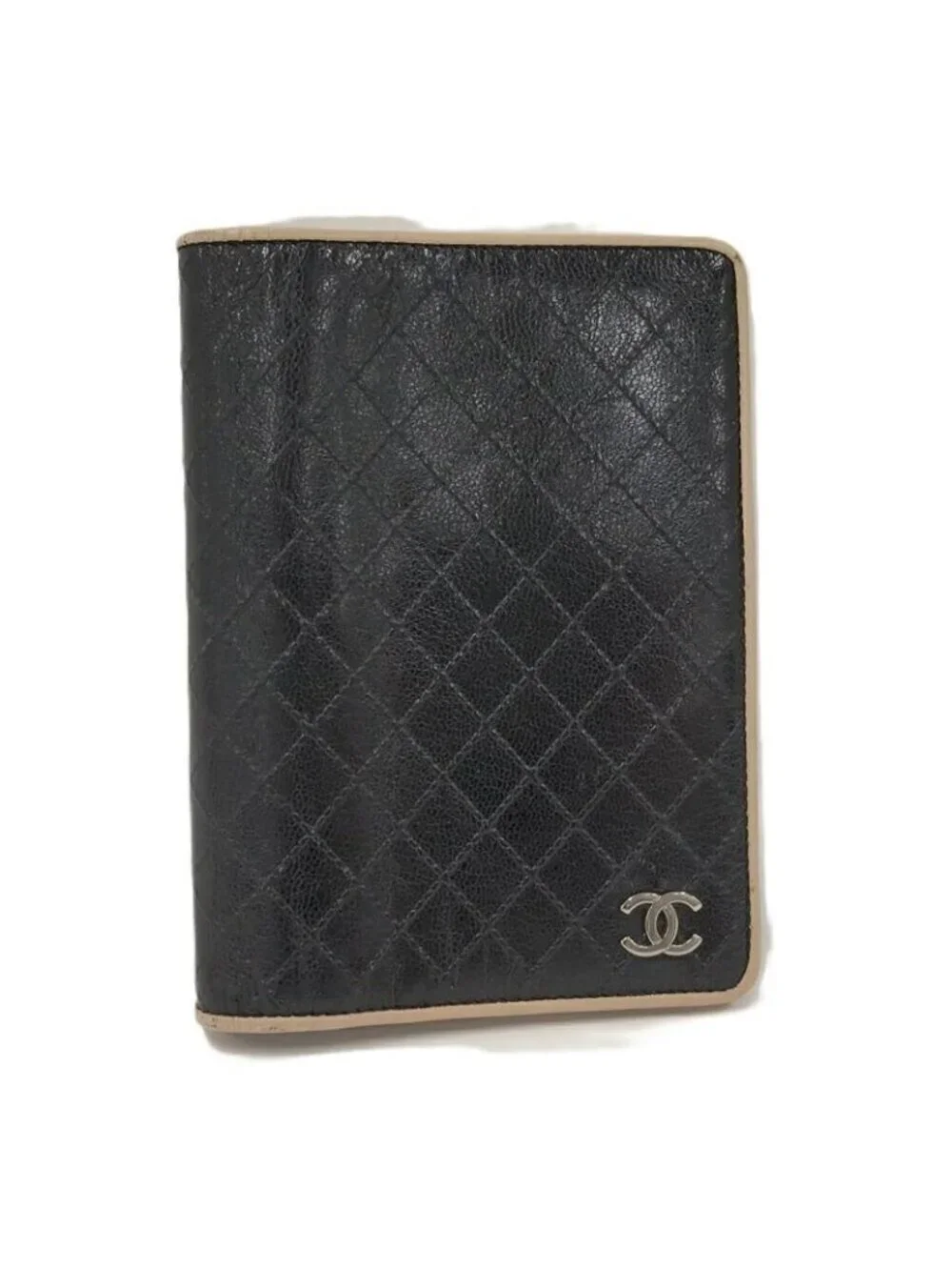 Chanel Notebook Cover Leather Black Agenda